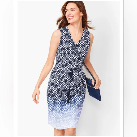 Talbots ombre geo print dress xs - Picture 1 of 10
